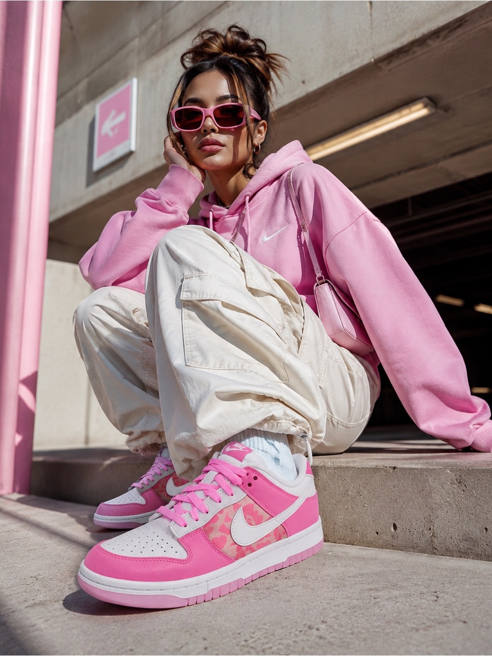 Nike Hot Pink Dunk Lo Sneakers - SZ 6